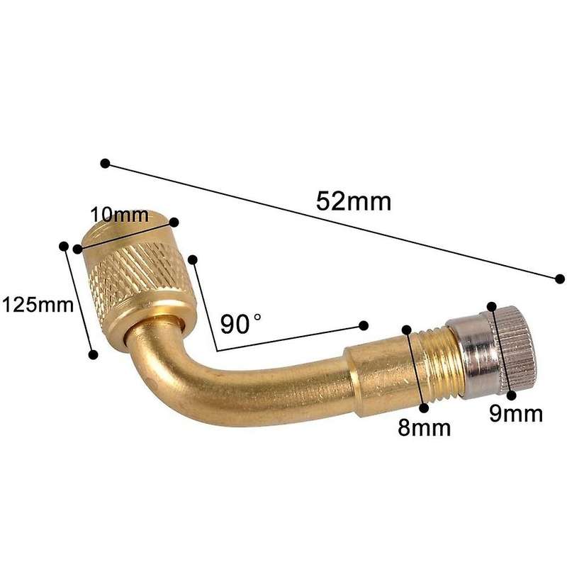 90 Degree Tire Pump Tube, Inflator Extension Nozzle, Elbow