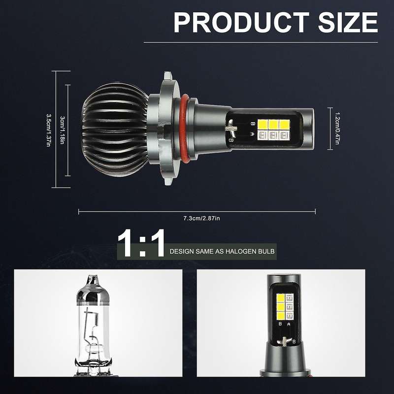 9005 9006 Car Led Bulbs Fog Light Double Color High Illumination 9005 Bulb 9006 Fog Lights Lamp Repl