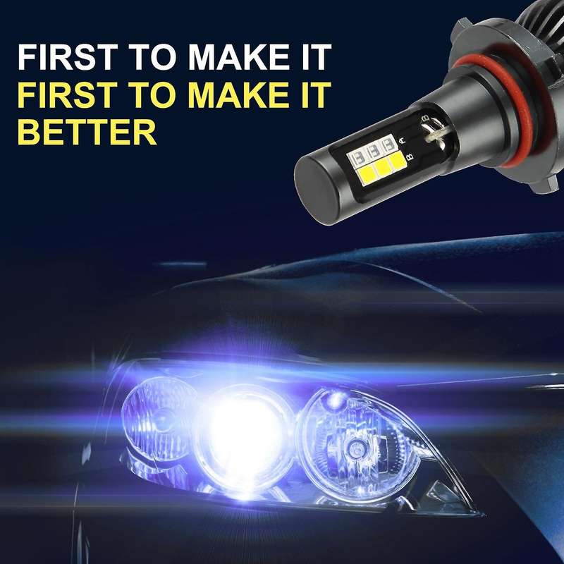 9005 9006 Car Led Bulbs Fog Light Double Color High Illumination 9005 Bulb 9006 Fog Lights Lamp Repl