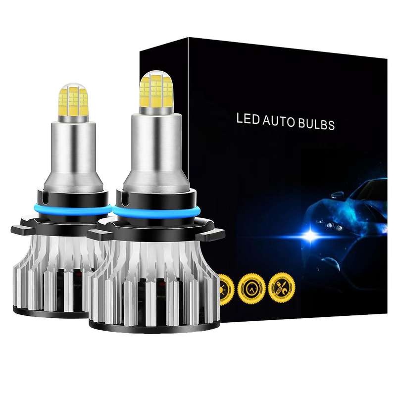 9006 LED Headlight Bulbs, 24 CSP 8 Sides 360 Degree Car Led Lighting, 120W 18000LM 6500K Fog Light B