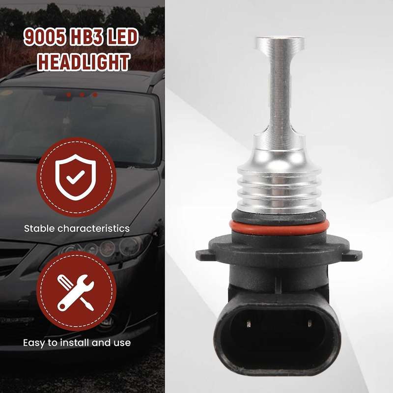 9005 Hb3 Led Headlight Bulbs Kit High-beam 35w 4000lm 6000k White High