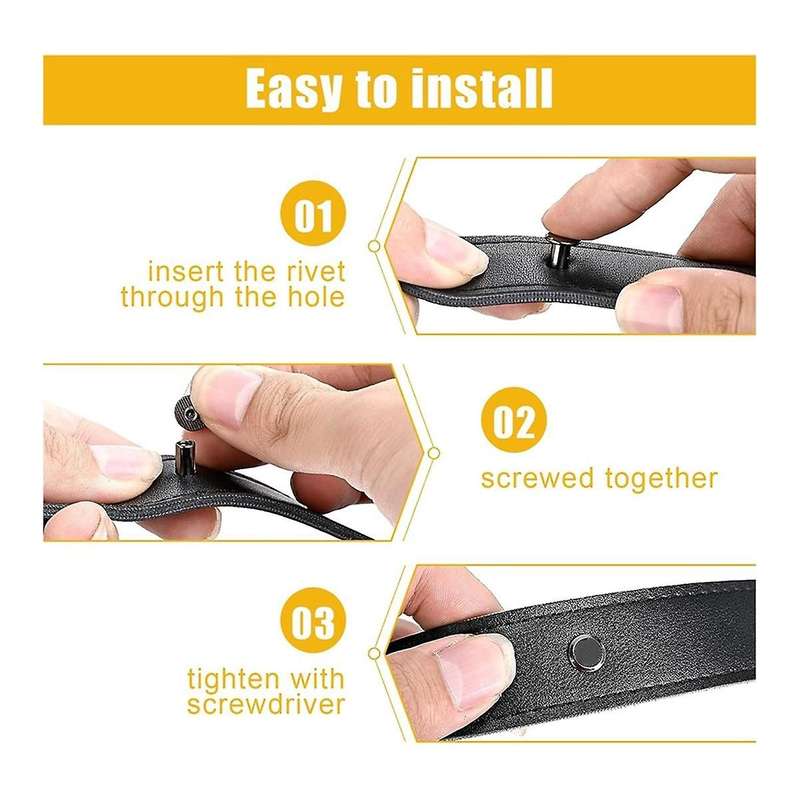 90Sets Chicago Screws Kit,6 Sizes Screw Rivets Metal Chicago Binding Screws for DIY Repair Leather C