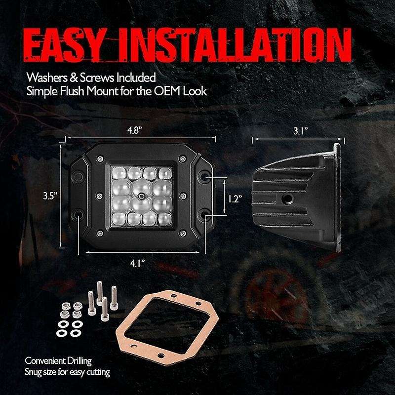 9-30V 5inch 42W LED Light Bar Spot Beam Driving Lights Waterproof Work Bumper Fog Lamp Headlight for