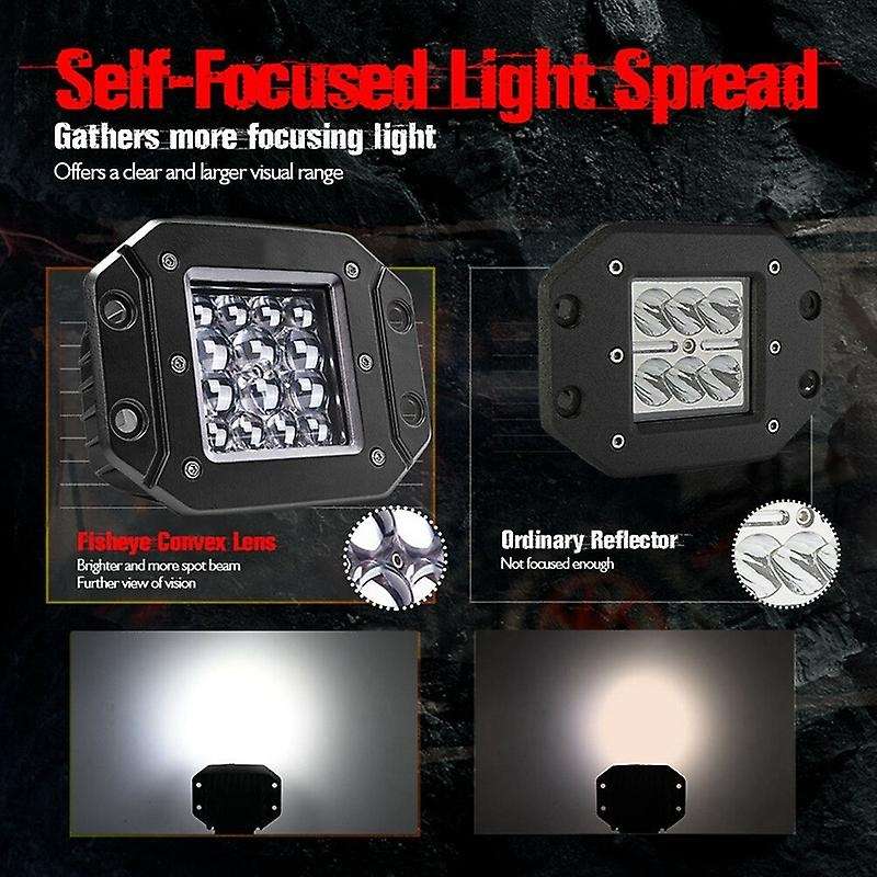 9-30V 5inch 42W LED Light Bar Spot Beam Driving Lights Waterproof Work Bumper Fog Lamp Headlight for