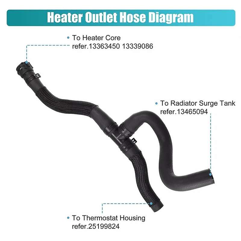 95039027 95971217 95971218 Car HVAC Outlet Heater Hose for 2011-2015