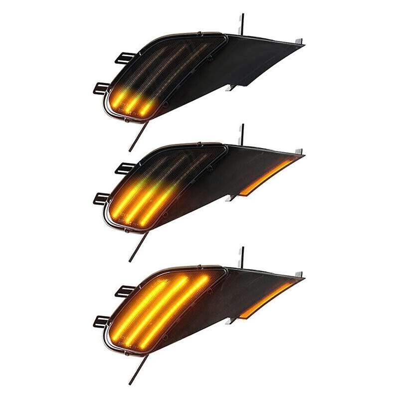 95563103310 95563103301 Dynamic LED Side Marker Lights Turn Signal Lamps for 955 2003-2006 Black