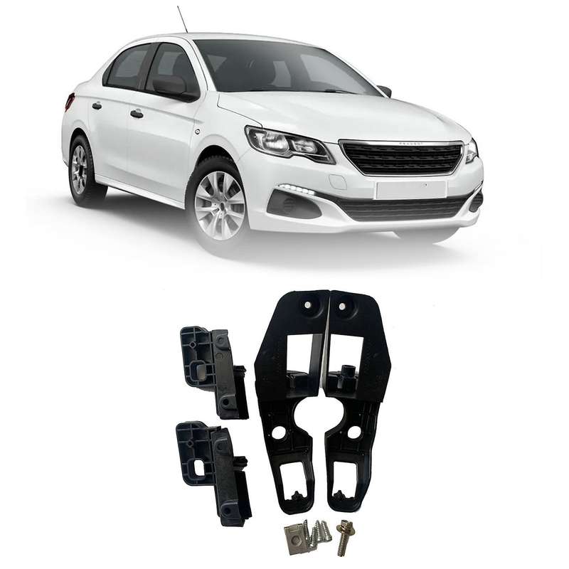 9805552680 Left + Right Headlight Bracket Tab Support Clip Repair Kit Set for 301