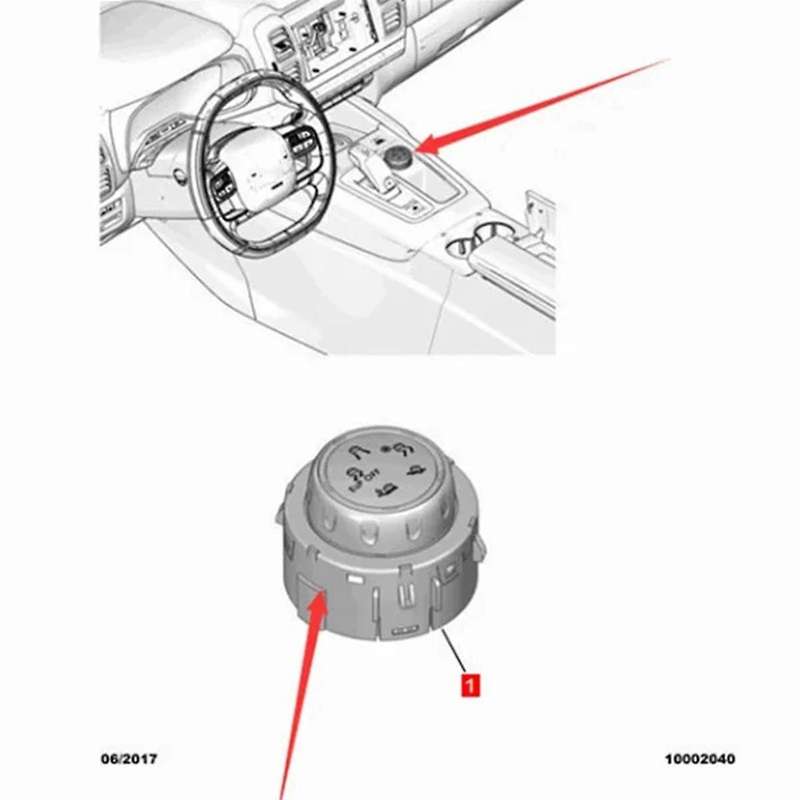 98113880VD Car Rotary Wheel Switch for 3008 4008 5008 for C3 Berlingo 98052503 96784282ZD 10094263