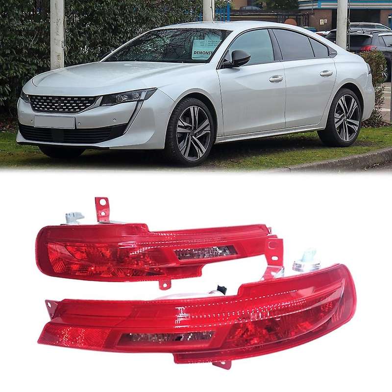 9813836480 Car Right Rear Bumper Fog Light Parking Warning Reflector Taillights with Bulb for 508 R8