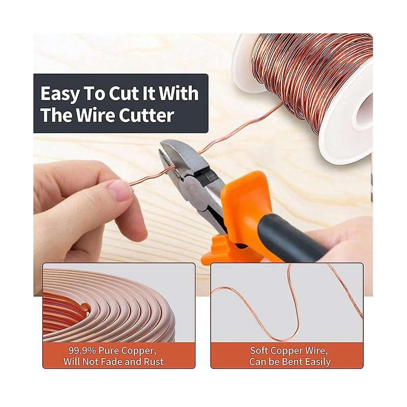 99.9% Pure Copper Wire for Electro Culture Gardening Copper Wire with 6 Stake for Growing Garden Pla