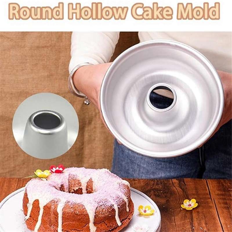 9in Cake Pan Round Nonstick Pound Cake Pan for Baking,Tube Cake Pan for Cheesecake,Flan,Creme Cake,C