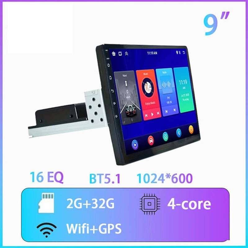 9Inch Android 13 1 Din Car Radio CarPlay Auto Autoradio Universal WIFI GPS Bluetooth Audio Multimedi