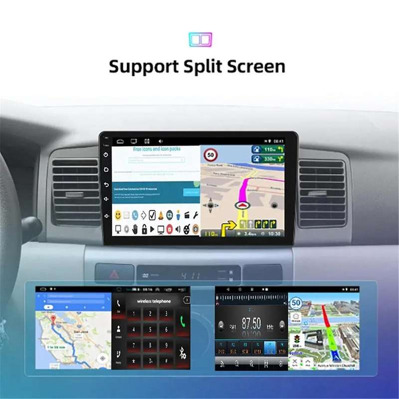 9Inch Android 13 1 Din Car Radio CarPlay Auto Autoradio Universal WIFI GPS Bluetooth Audio Multimedi