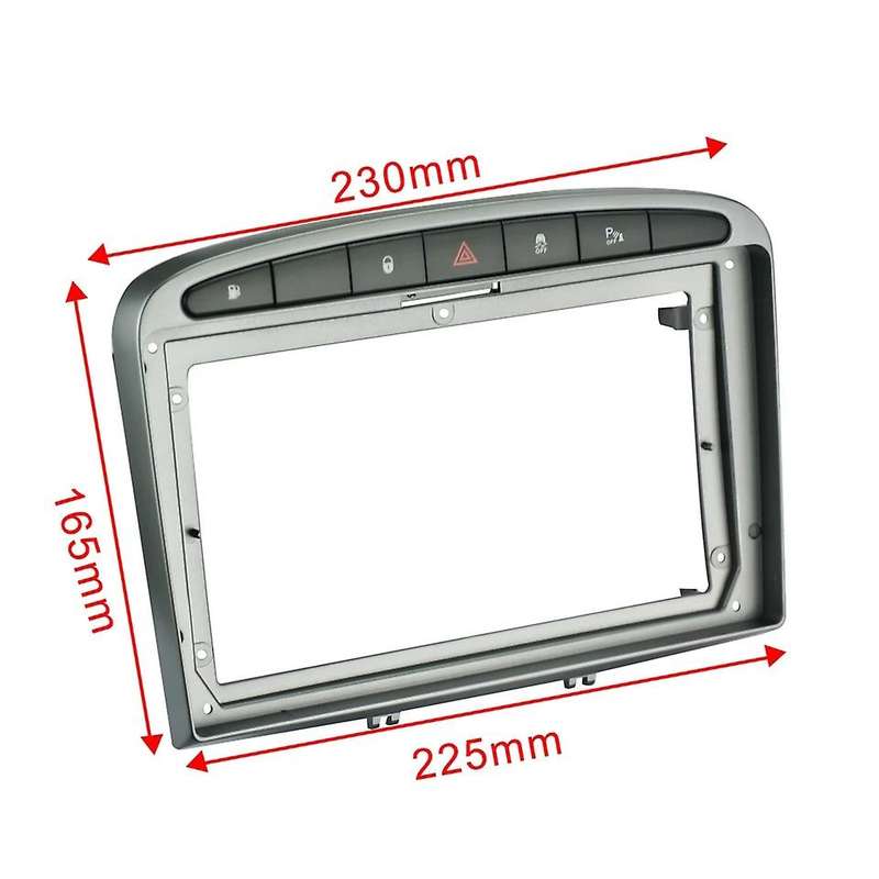 9Inch Car Stereo Fascia Panel Frame DVD Panel Bezel Frame Installation Trim Kit Fit for 408 2008-201