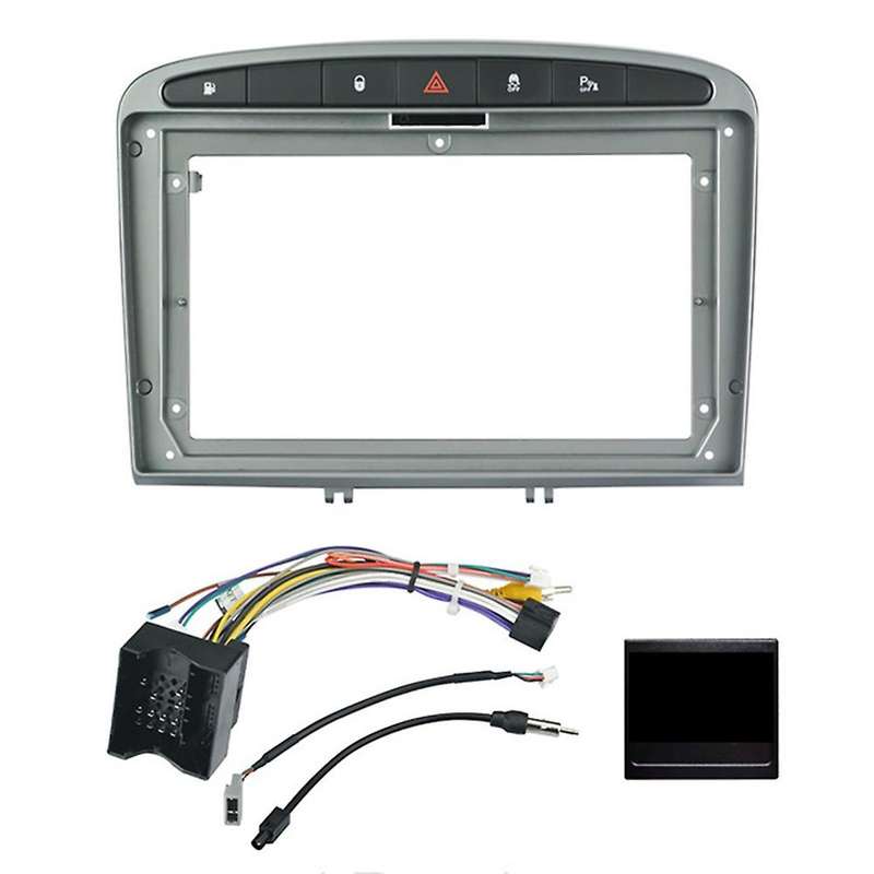 9Inch Car Stereo Fascia Panel Frame DVD Panel Bezel Frame Installation Trim Kit Fit for 408 2008-201