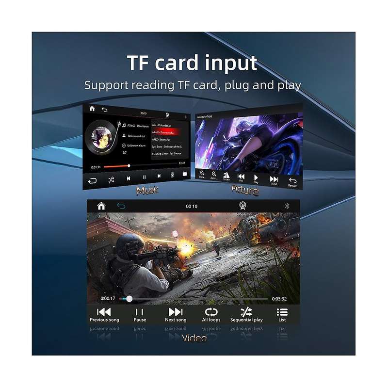 9Inch Car Radio with Dashcam, Dash Mount CarPlay & Android Auto, Car Stereo Bluetooth, Mirror Link