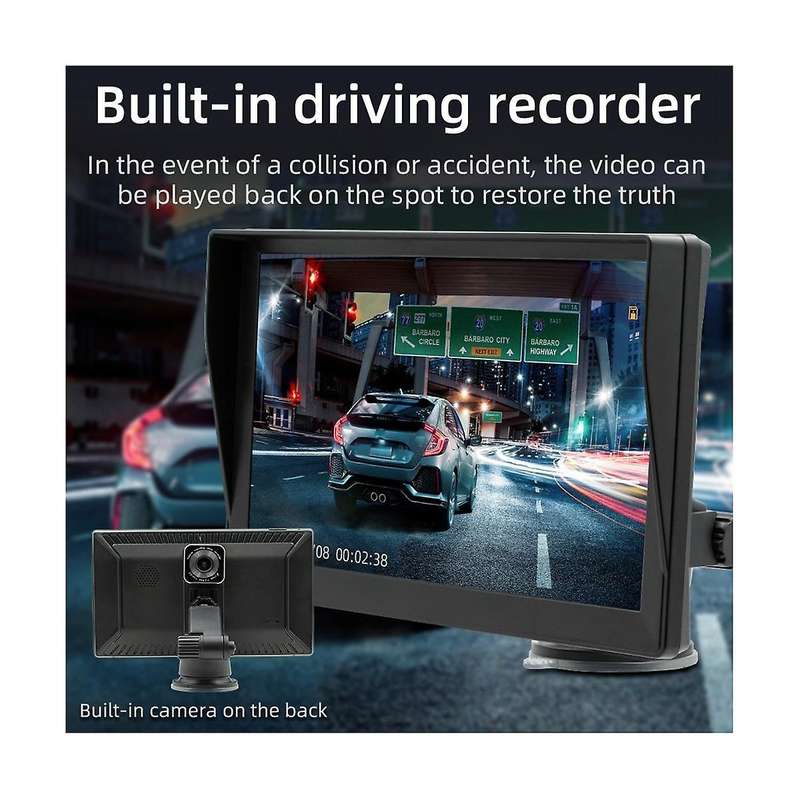 9Inch Car Radio with Dashcam, Dash Mount CarPlay & Android Auto, Car Stereo Bluetooth, Mirror Link