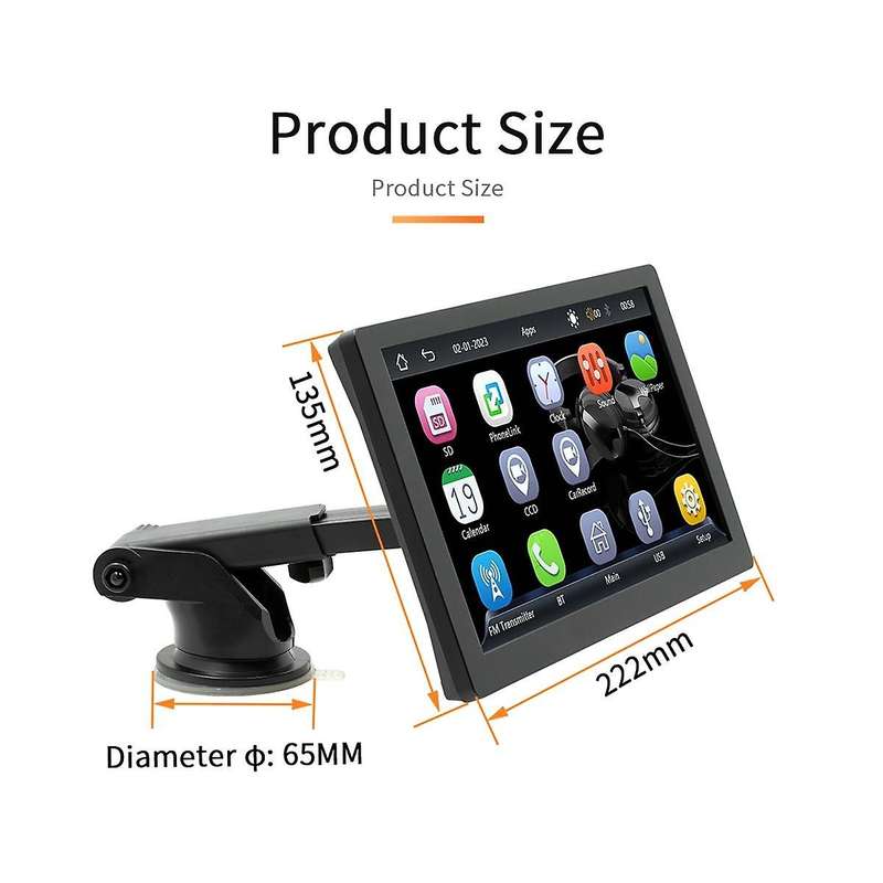 9Inch Car IPS Touch Screen Wireless CarPlay Android Auto Car Portable Radio Bluetooth MP5 Multimedi