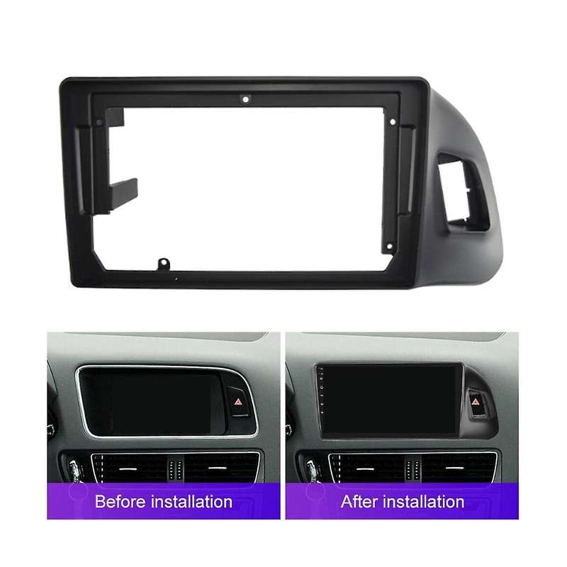 9inch Car Dvd Frame for Q5 2009-2018 Stereo Panel Frame Audio Dash Trim Facia Radio Player Screen 2
