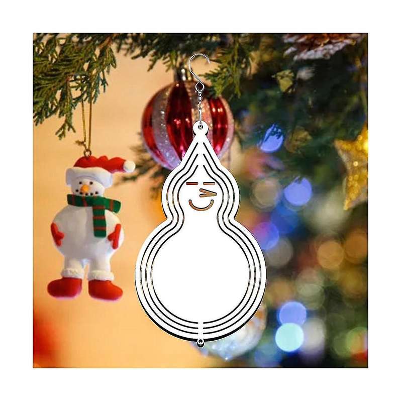 9Pack 8 Inch Sublimation Wind Spinners Blanks Hanging Wind Spinners Christmas Decorate for Garden D