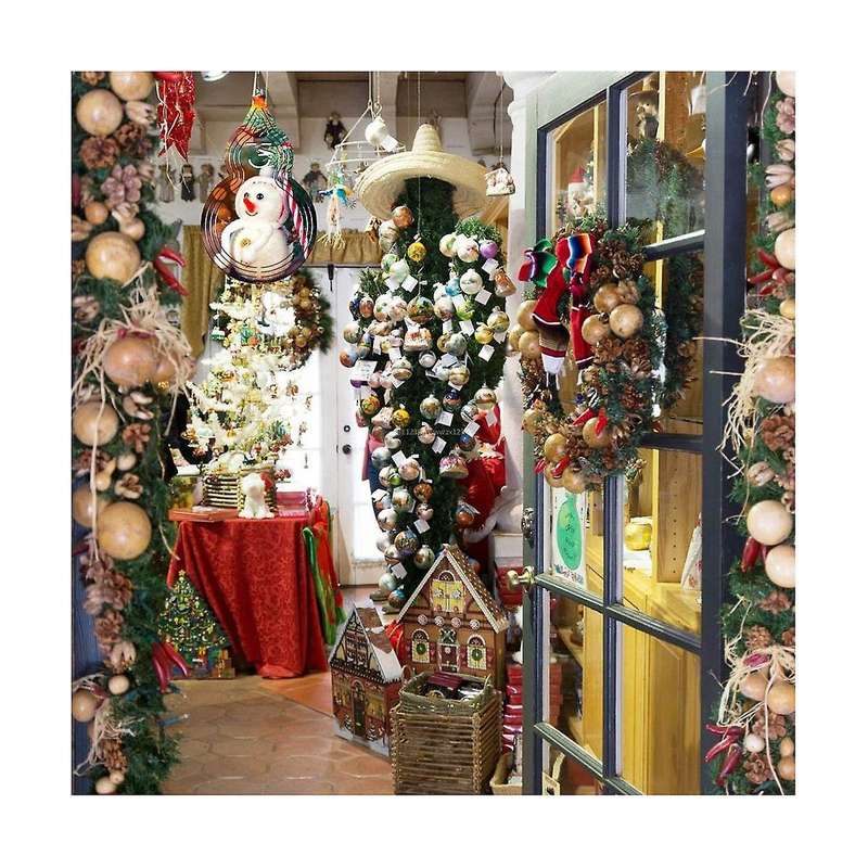 9Pack 8 Inch Sublimation Wind Spinners Blanks Hanging Wind Spinners Christmas Decorate for Garden D