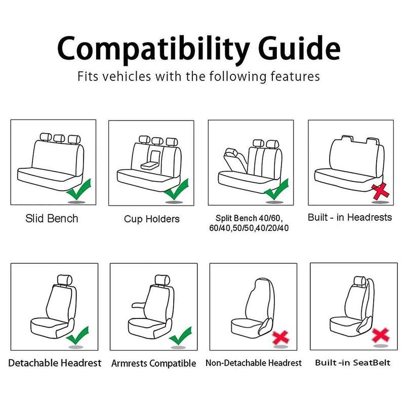 9PCS Automobiles Seat Covers Front Car Seat Covers Front Ready Sport Bucket Seat Cover(Black + Red)