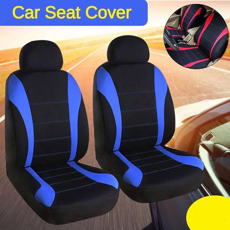 9PCS Automobiles Seat Covers Front Car Seat Covers Front Ready Sport Bucket Seat Cover(Black + Orang