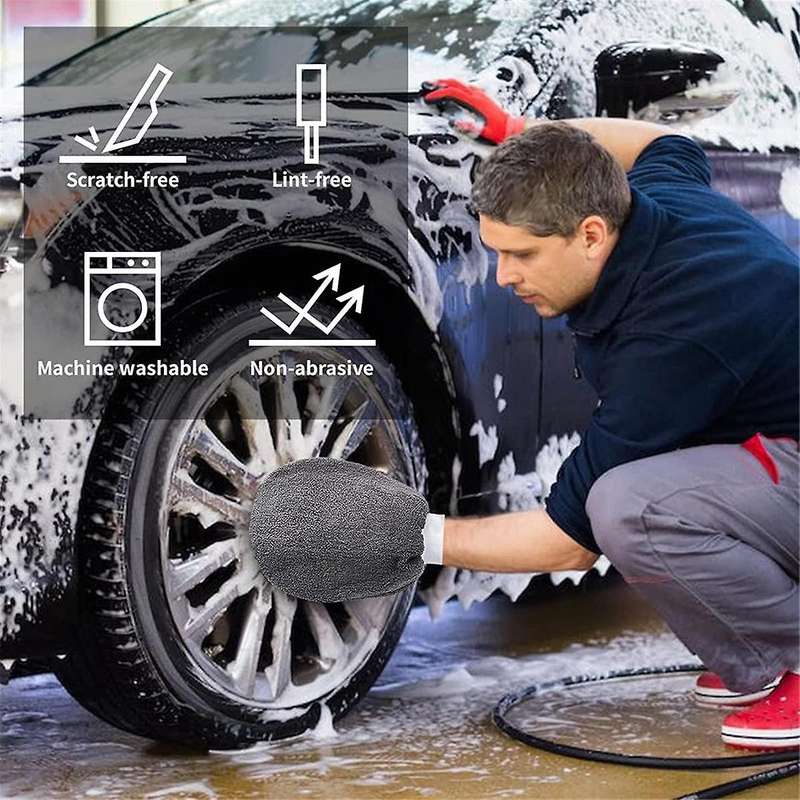 9pcs Car Cleaning Tool Kit, Microfiber Car Detailing Cleaning Tools Set for Interior Exterior Car W