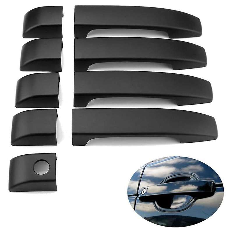 9PCS Car Exterior Door Handle Door Handle Decorative Cover for L322 2002-2012 Matte Black