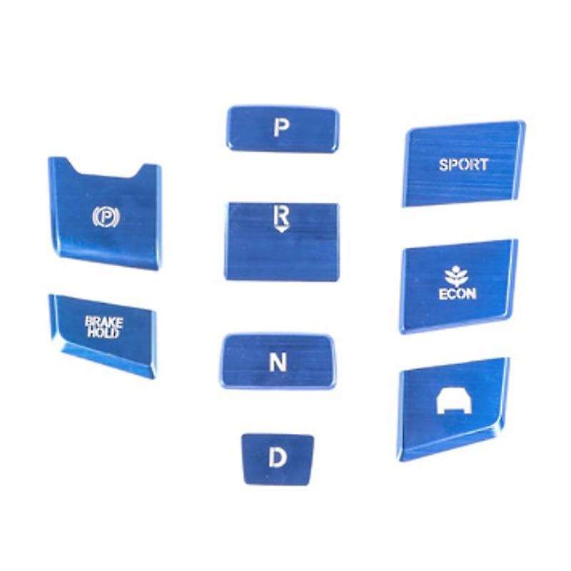 9PCS Car Aluminum Central Control Gear Button Sticker for -V 17-21 Handbrake Cover Trim Accessories,