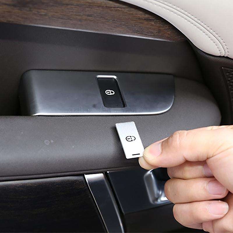 9PCS Car Door Lock Switch Button Sequins Sticker Cover Trim for 5 LR5 L462 2017-2020 Accessories