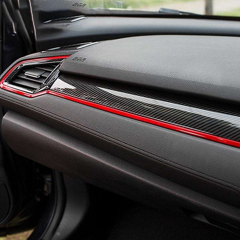 9Pcs Carbon Fiber Console Center Dashboard Cover Trim Decorative Stickers for 10Th 2016-2019 Car Acc