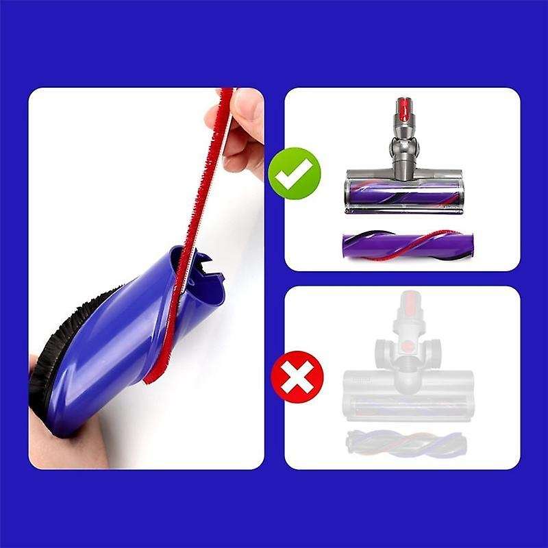 9pcs for V7 V8 V10 V11 Vacuum Cleaner Soft Plush Strip Screwdriver Direct Drive Electric Floor Roll