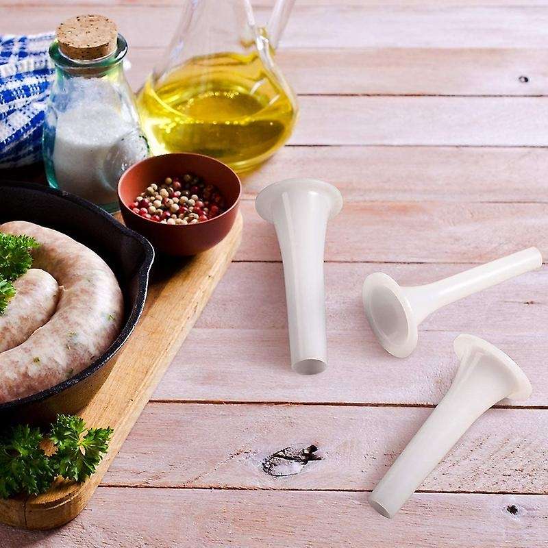 9pcs Plastic Sausage Stuffer Tubes Funnels Sausage Filling Tool for Size 5 Meat Grinder Food Grinde