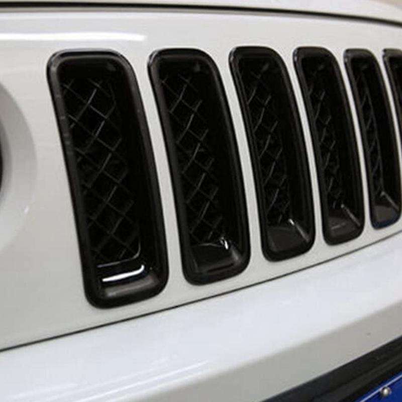 9Pcs Front Grill Mesh Grille Insert Kit + Light Lamp Cover Trim for 2011-2016 Patriot