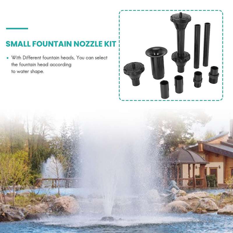 9pcs Small Nozzle Kit Water Nozzle Heads for Pond Submersible Pump Pool