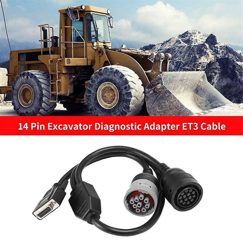 9Pin & 14 Pin Excavator Split Connect CA3 Service Cable Comm Diagnostic Adapter for ET-3 457-6114 3