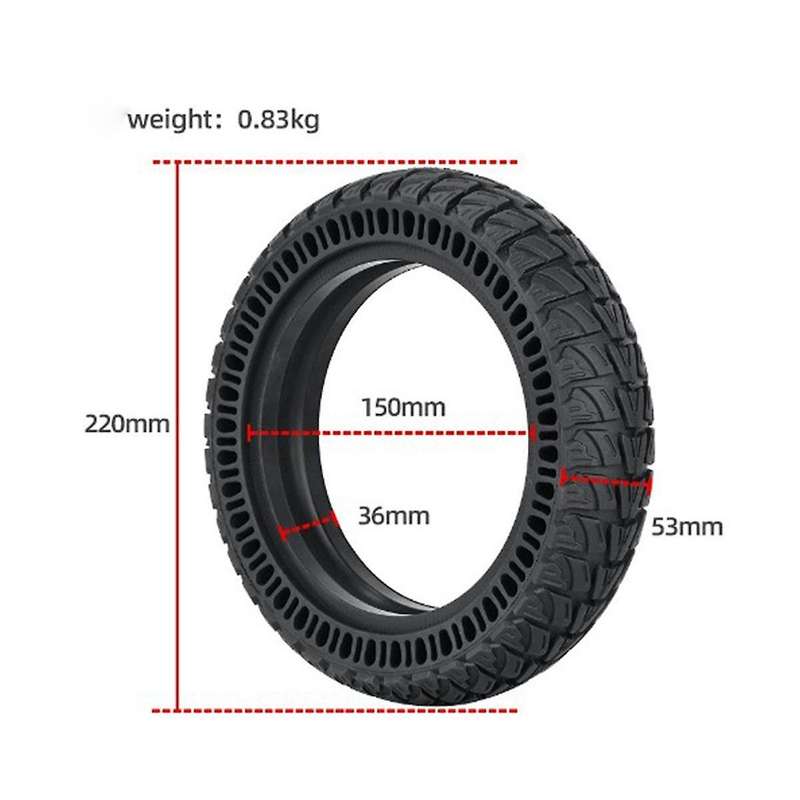 9x2.25 Inch Electric Scooter Tire for M365 Rubber Solid Tire Anti-puncture Shock-absorbing Tire