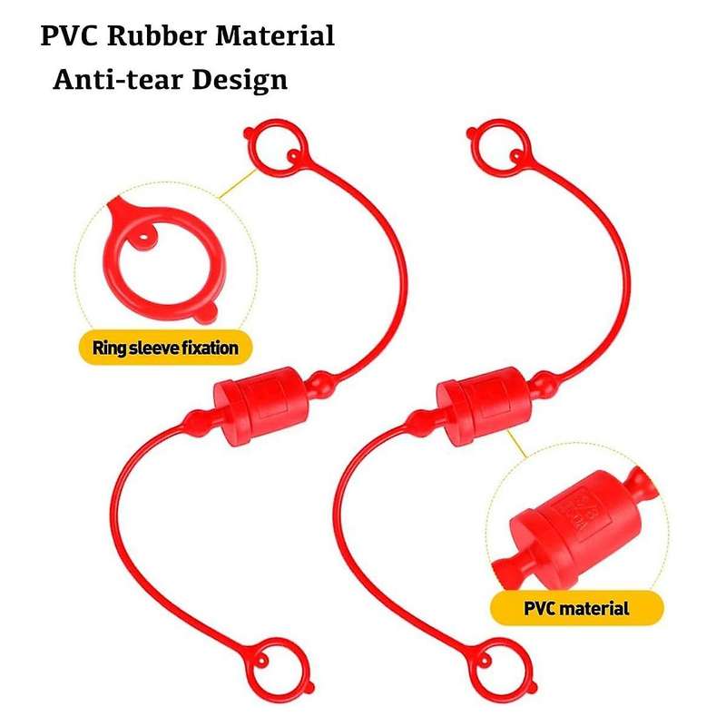 -a 1/4 Hydraulic Quick Coupler Male Dust Cap and Female Plug Cover, Fits Hydraulic Quick Disconnects