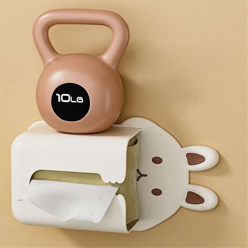 A Cartoon Tissue Box Holder Napkin Shelf Wall Mounted Mask Paper Storage Living Room Bathroom Restau
