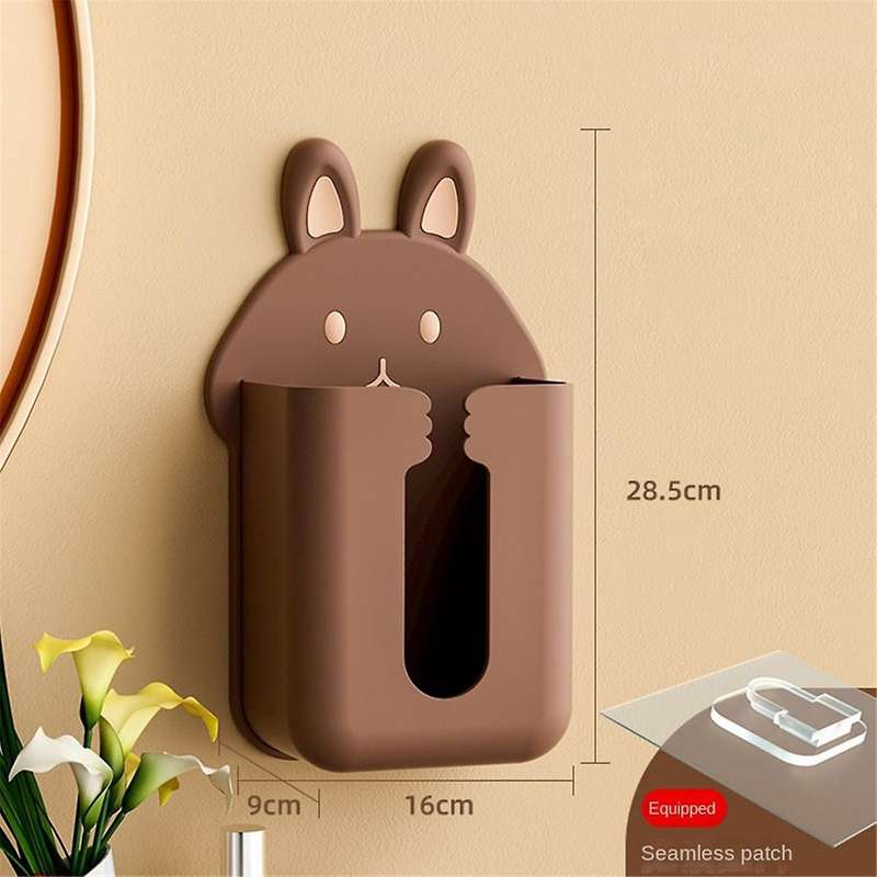 A Cartoon Tissue Box Holder Napkin Shelf Wall Mounted Mask Paper Storage Living Room Bathroom Restau