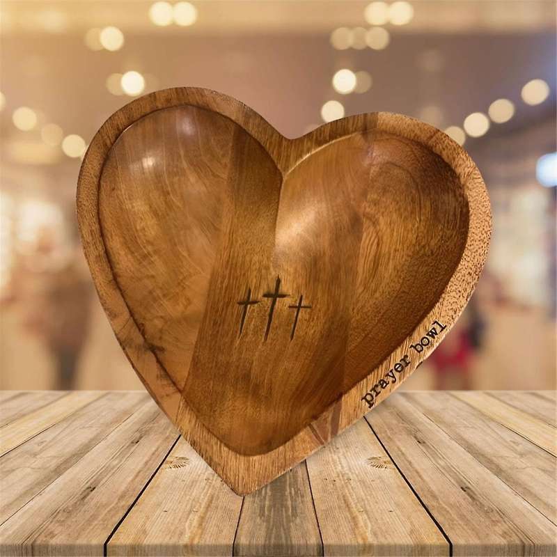 A Heart Shaped Bowl - Functional and Collectible Bowl - Handcrafted Wooden Bowl for Serving Candy N