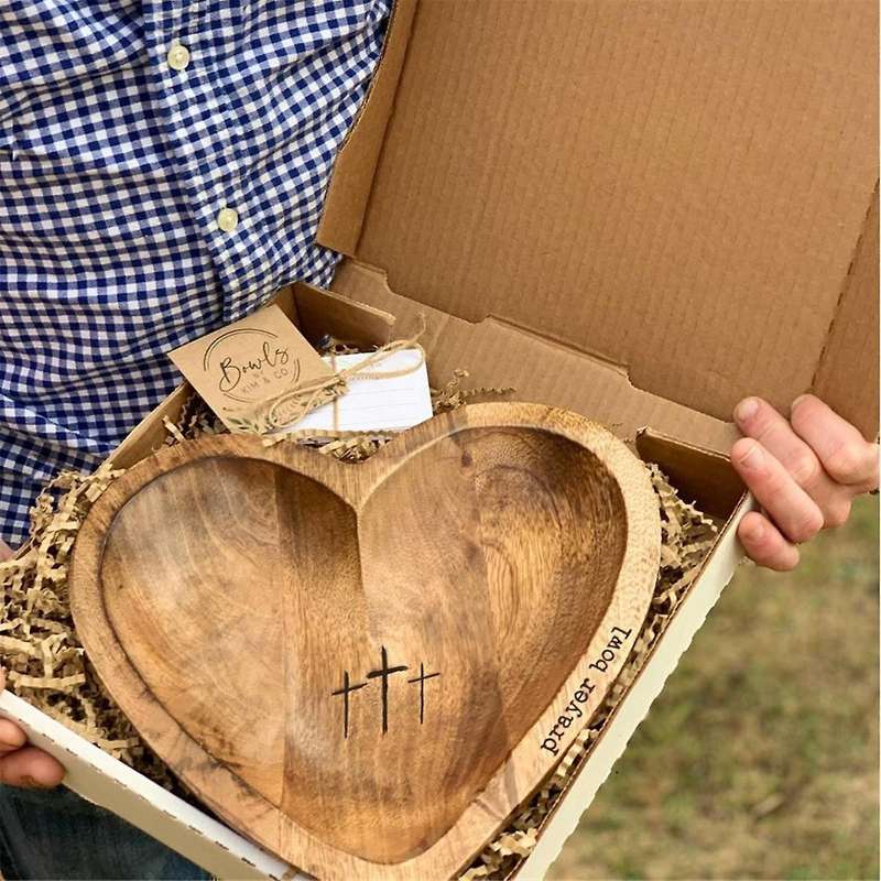 A Heart Shaped Bowl - Functional and Collectible Bowl - Handcrafted Wooden Bowl for Serving Candy N