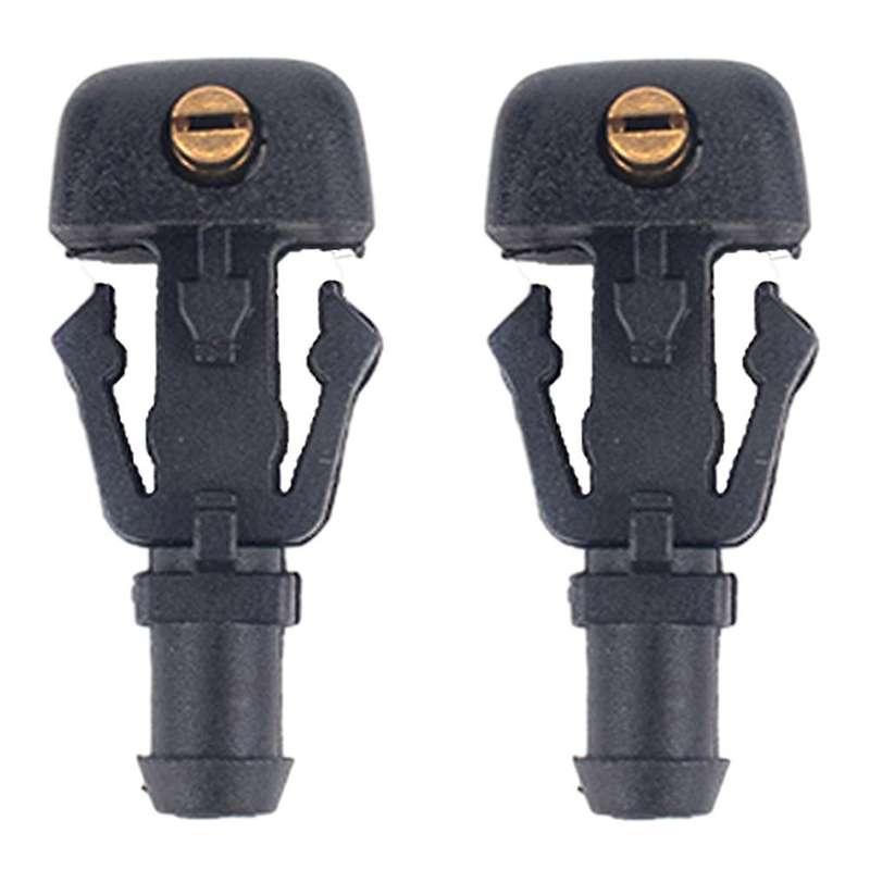 A Pair Front Windshield Washer Nozzles Spray Jet Windshield Wiper Washer Fluid Jet Nozzle for 3W7Z17