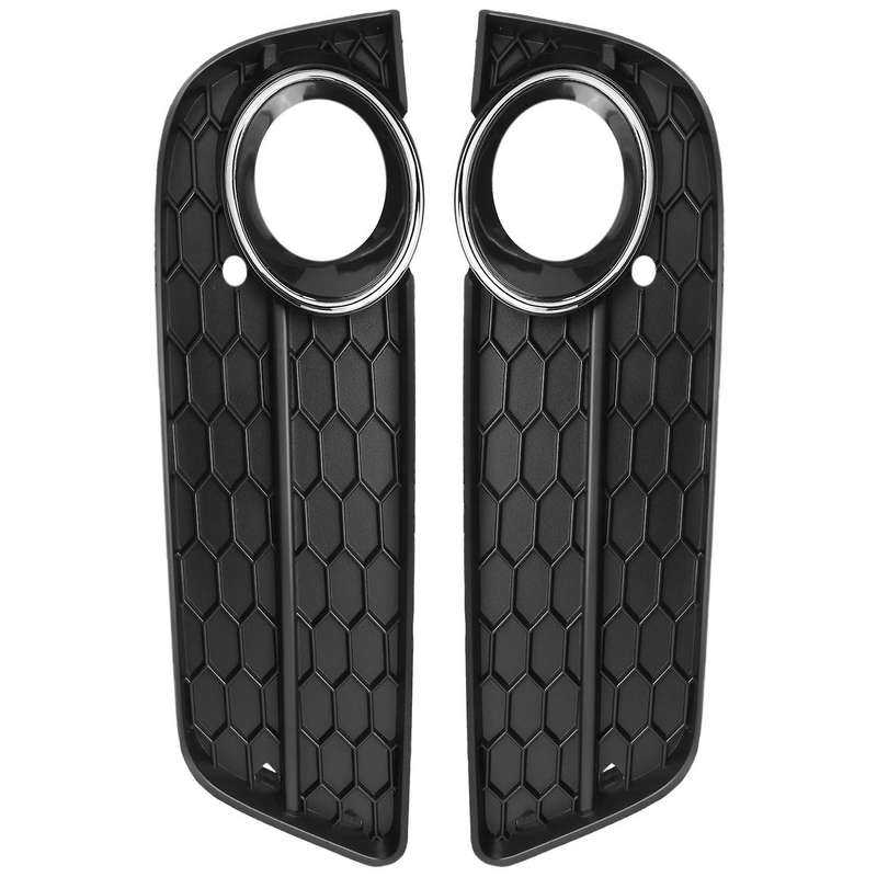 A Pair Front Bumper Fog Light Lamp Honeycomb Hex Mesh Grille Cover for A5 for Coupe/Sportback 2008-