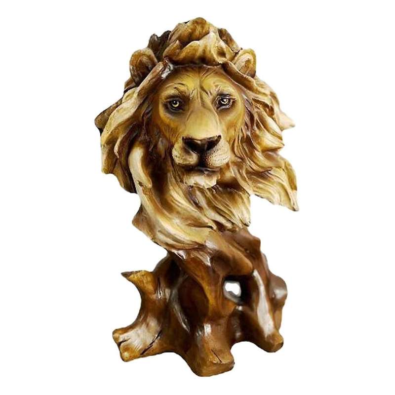 A Imitation Root Animal Head Statue, Retro Sculpture,Artificial Resin Ornaments,Suitable for Office