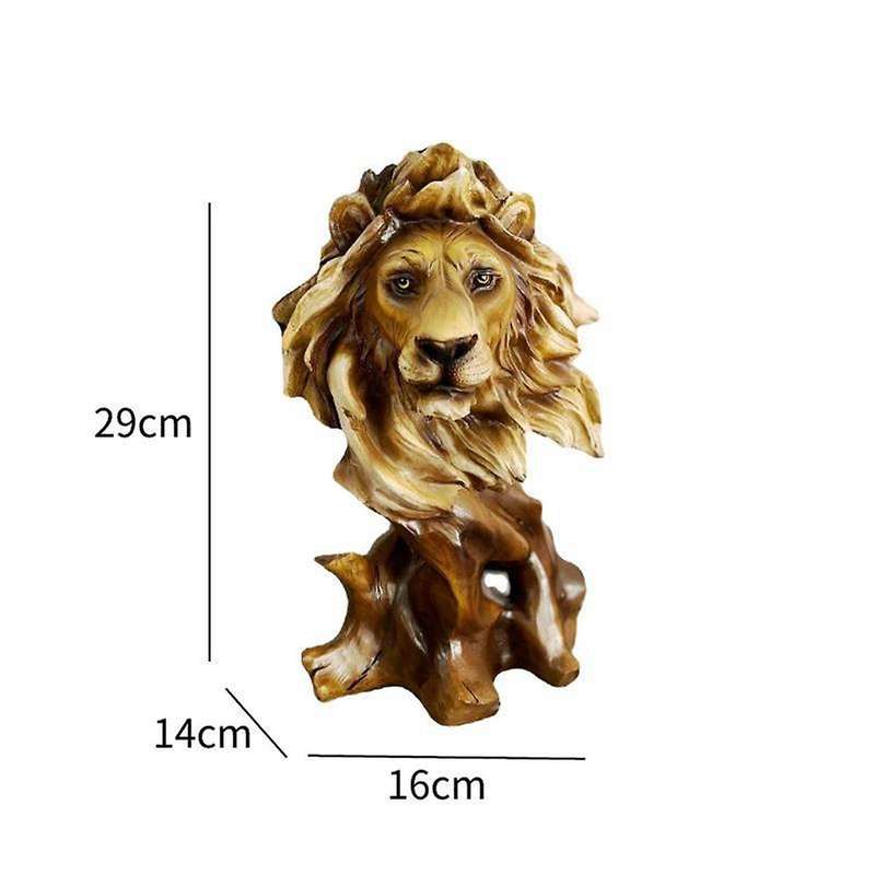 A Imitation Root Animal Head Statue, Retro Sculpture,Artificial Resin Ornaments,Suitable for Office
