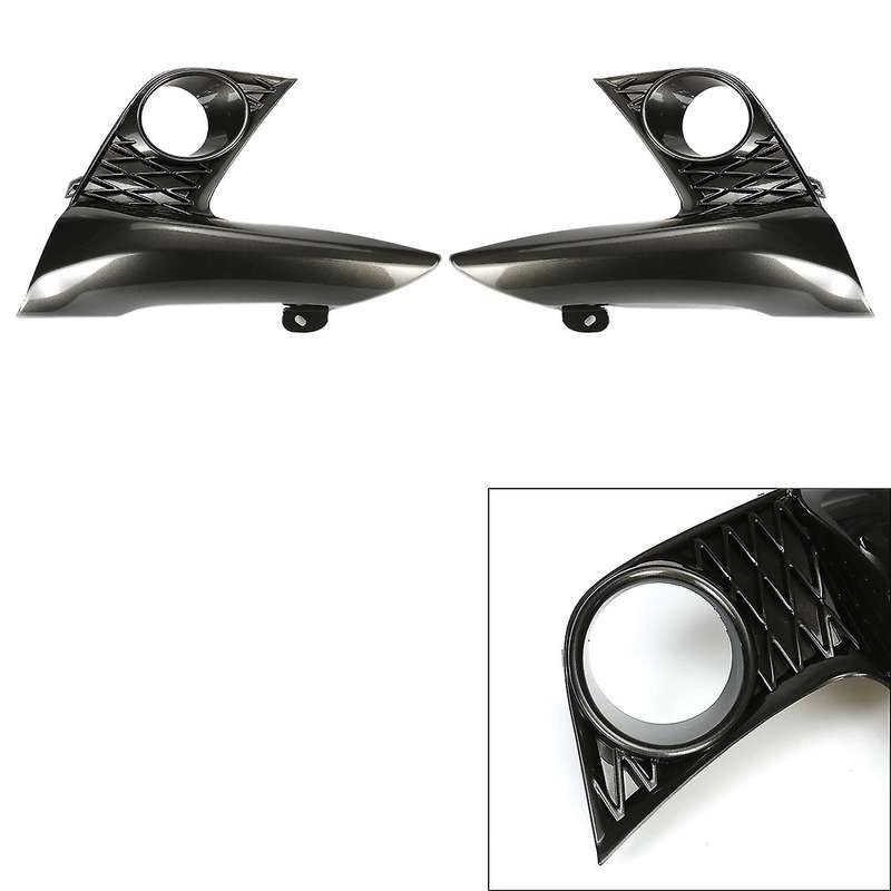 A Pair Gray Car Front Fog Lamp Cover Bezels Fog Light Frame Cover Trim for CT200H 2014-2017