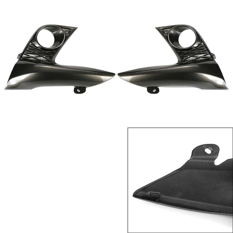 A Pair Gray Car Front Fog Lamp Cover Bezels Fog Light Frame Cover Trim for CT200H 2014-2017