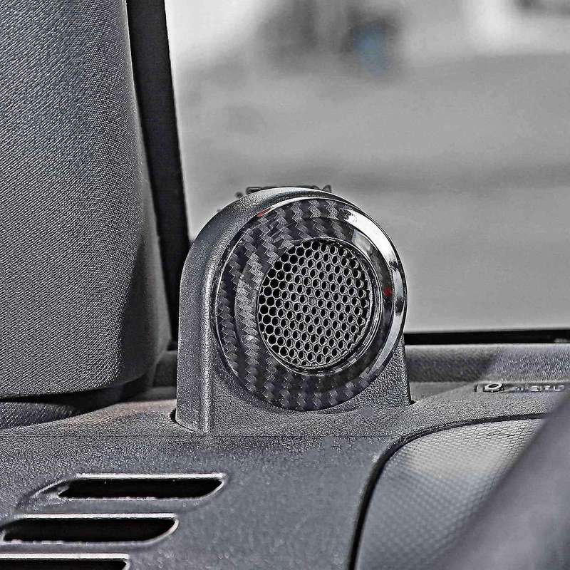 A Pillar Speaker Decoration Cover Trim Sticker for 2007-2014 Wrangler JK Interior Accessories Carbon